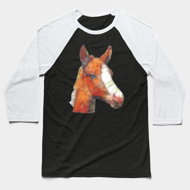 abstract foal Baseball T-Shirt by Ancello